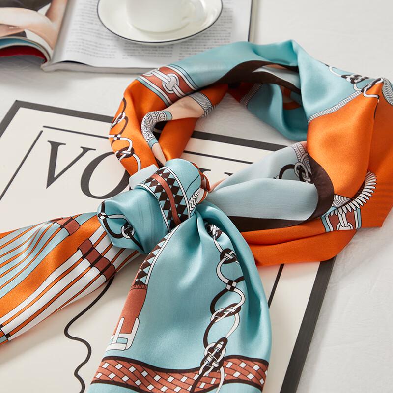 Hengyuanxiang Plain Crepe Satin Silk Scarf