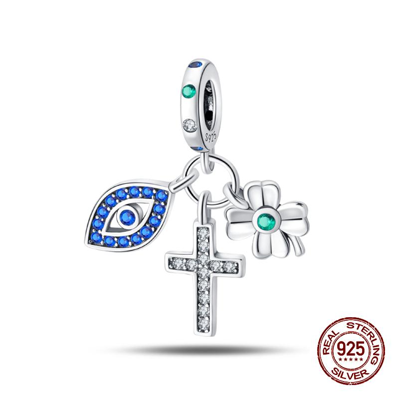 Classic 100% Copper Daemon Angel Cross Evil Eye Charms Beads Fit 3Mmoriginal Bracelets Diy Party Jewelry