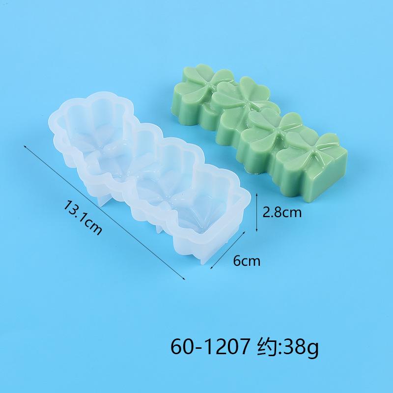 3D 5-Cavity Silicone Candle Mold DIY Clover Love Daisy Aromatherapy Soap Mould Home Decoration Production Resin Molds