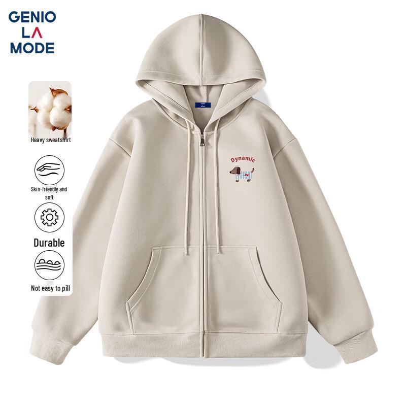 GENIOLAMODE Men's Hooded Zipper Cardigan Sweatshirt