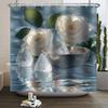 Meditation Theme Bathroom Shower Curtains Bamboo Stone Candle Crystal Bathroom Waterproof Curtain With Hooks Polyester Curtains