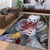 Horror-Themed Clown Costume Pattern Carpet with Dark Vintage Style Background Suitable for use as an anti-slip    for    room and bedroom sofas