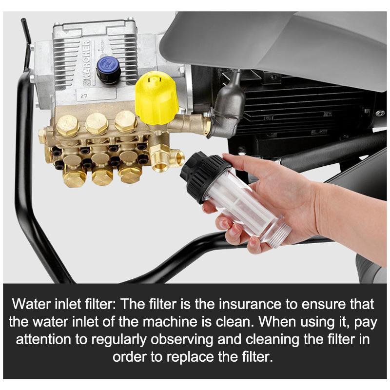 High Pressure Washer Water Filter For K2 K3 K4 K5 K6 K7 G3/4'' 175Psi Water Filters Car Pressure Washer Assessoires