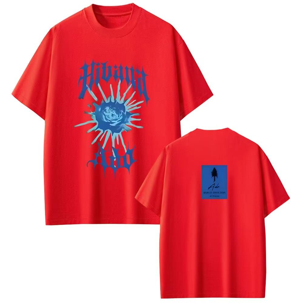 Ado World Tour 2026 Hibana Merch Tshirt Unisex Women Japanese Style Short Sleeve Tshirt Unisex Fashion Pop Music Tshirt Streetwear S