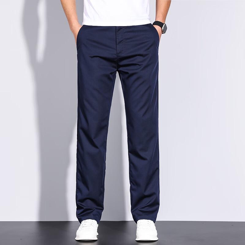 Playboy Men s Silk Blend Casual Straight-Leg Pants 35