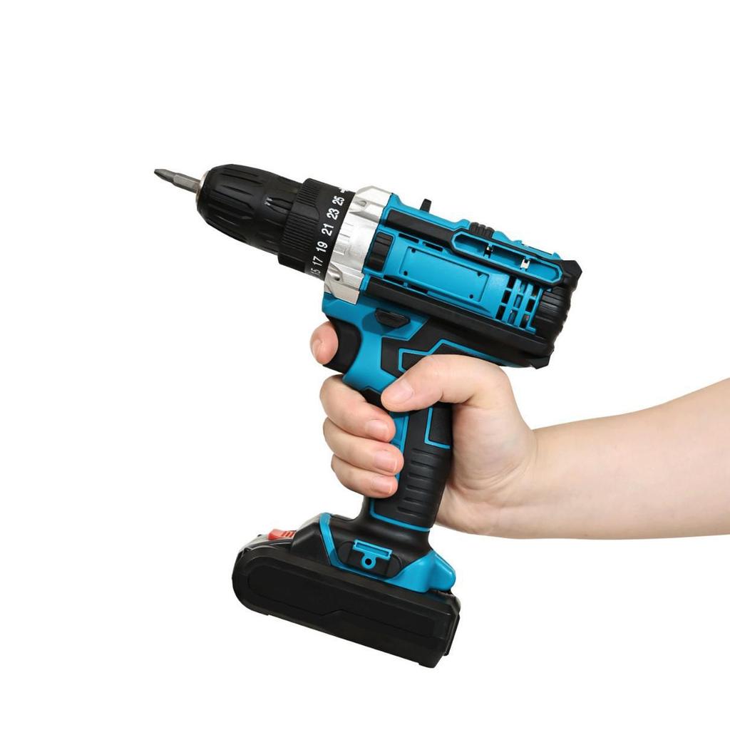 21V Multifunction Rechargeable Impact Lithium Drill & Electric Screwdriver Set