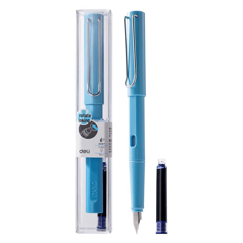 Deli Student EF Nib Fountain Pen & Eraser Collection
