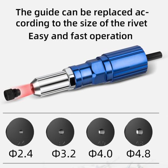 1 Set Metallnieter, komfortabler Griff, hohe Härte, rutschfester Griff, müheloser legierter Stahl, hohe Festigkeit, elektrische Nietmaschine für die Werkstatt