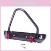 Cnc Machined Metal Front Bumper Bull Bar With Shackles In Black For Axial Scx10 Trx-4 Jeep Rc Truck