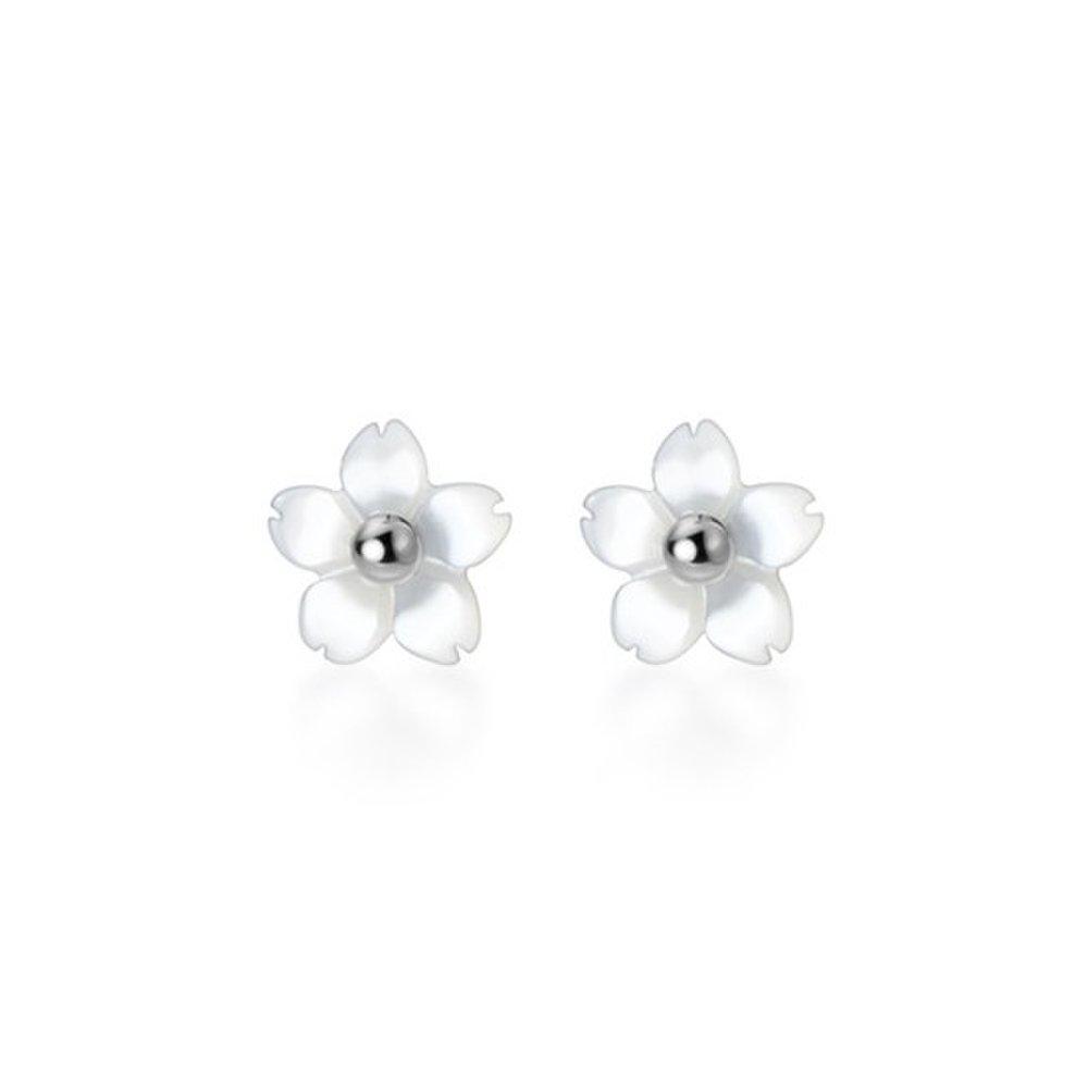Hermosa:J E077 Silver 925 Silver Earrings Silver Earrings Flower Earrings Mini Earrings Flower Earrings