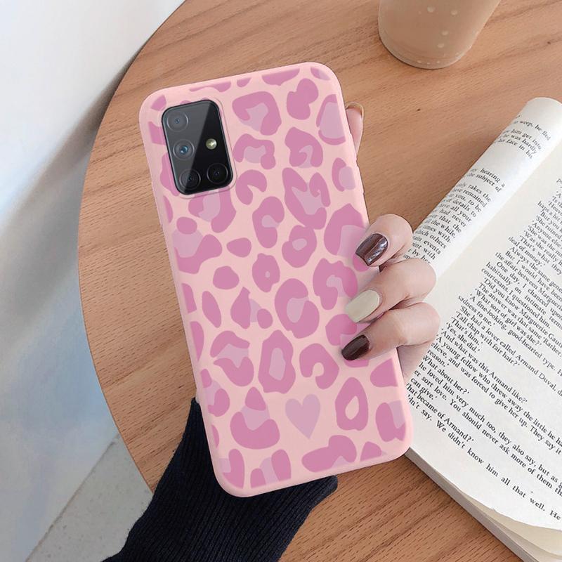 Leopard Print Phone Case For Samsung Galaxy A51 4G 5G A71 5G Protection Back Cover Soft Silicone Fundas For Samsung A 51 Coque
