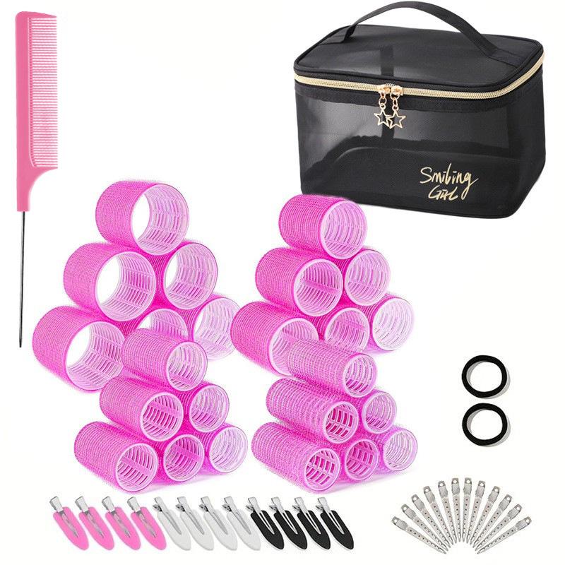 Eight-Character Air Bangs Curler Set with Clips and Comb - Effortless Air Bangs Styling Tool