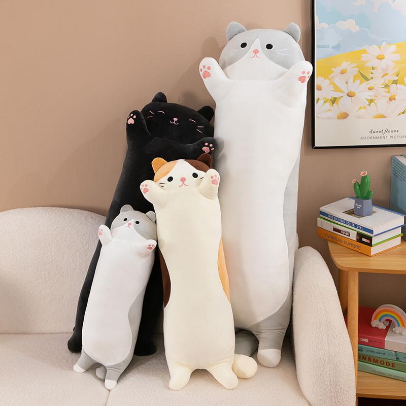 Plush Cat Pillow With Leghugging Design For Kids And Giftgiving