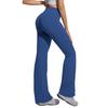 High-Waisted Cross-Back Seamless Yoga Pants Women Quick-Dry Nylon Leggings Flared Wide-Leg Fitness Trousers