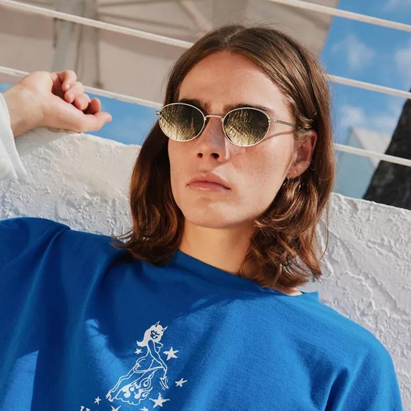 Metal Oval Retro Unisex Sunglasses Fashion Street Vin