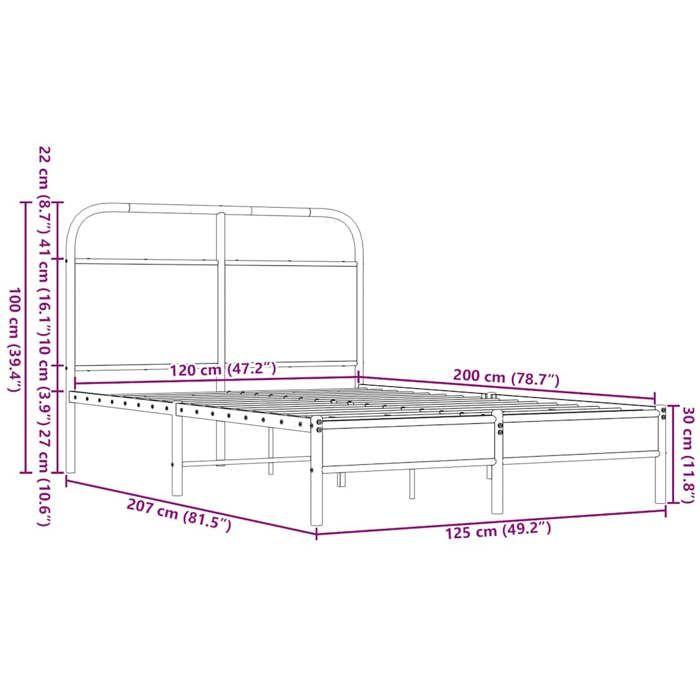 VidaXL Bed Frames Without Mattress 120x200 Cm Brown Oak 4100462