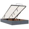 Ottoman Bed with Mattress Dark Grey 120 x 190 cm Velvet