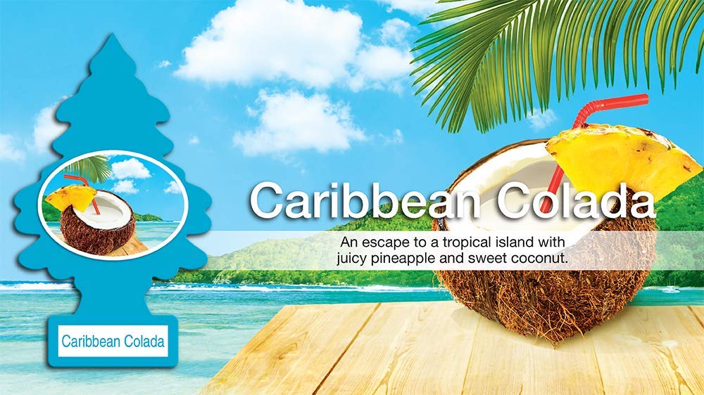 Little Tree Air Freshener 6pac [Carlibean Colada] Great value set