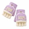 Soft Warm Kids Gloves Plush Writing Gloves Gifts Half Finger Mitten  for Girls Boys