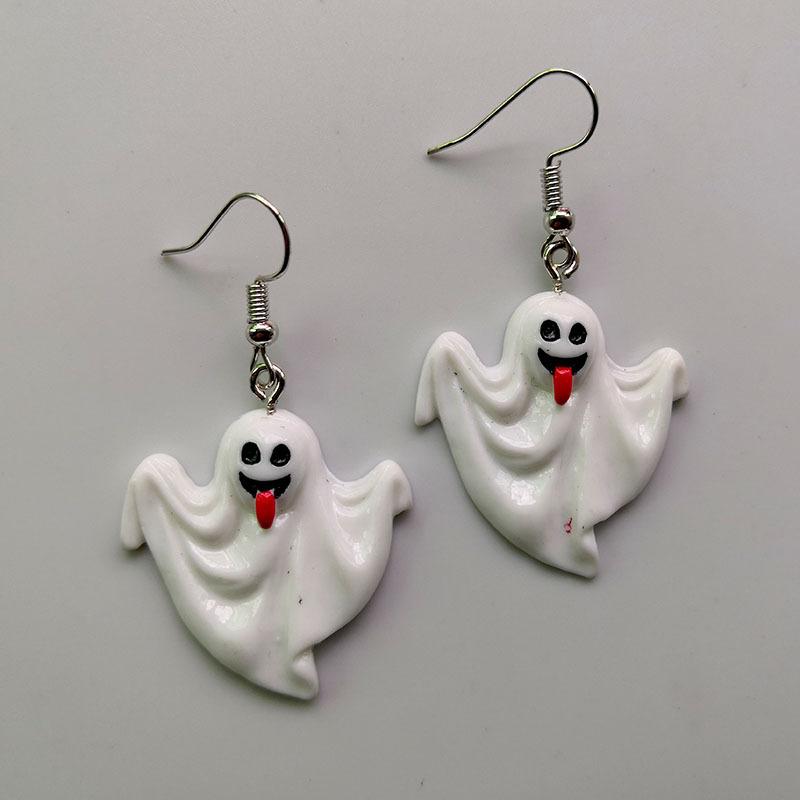 

Halloween Ghost Castle Pumpkin Skeleton Evil Bat Personality Punk Hip Hop Party Popular Jewelry Earrings Halloween Day Earrings