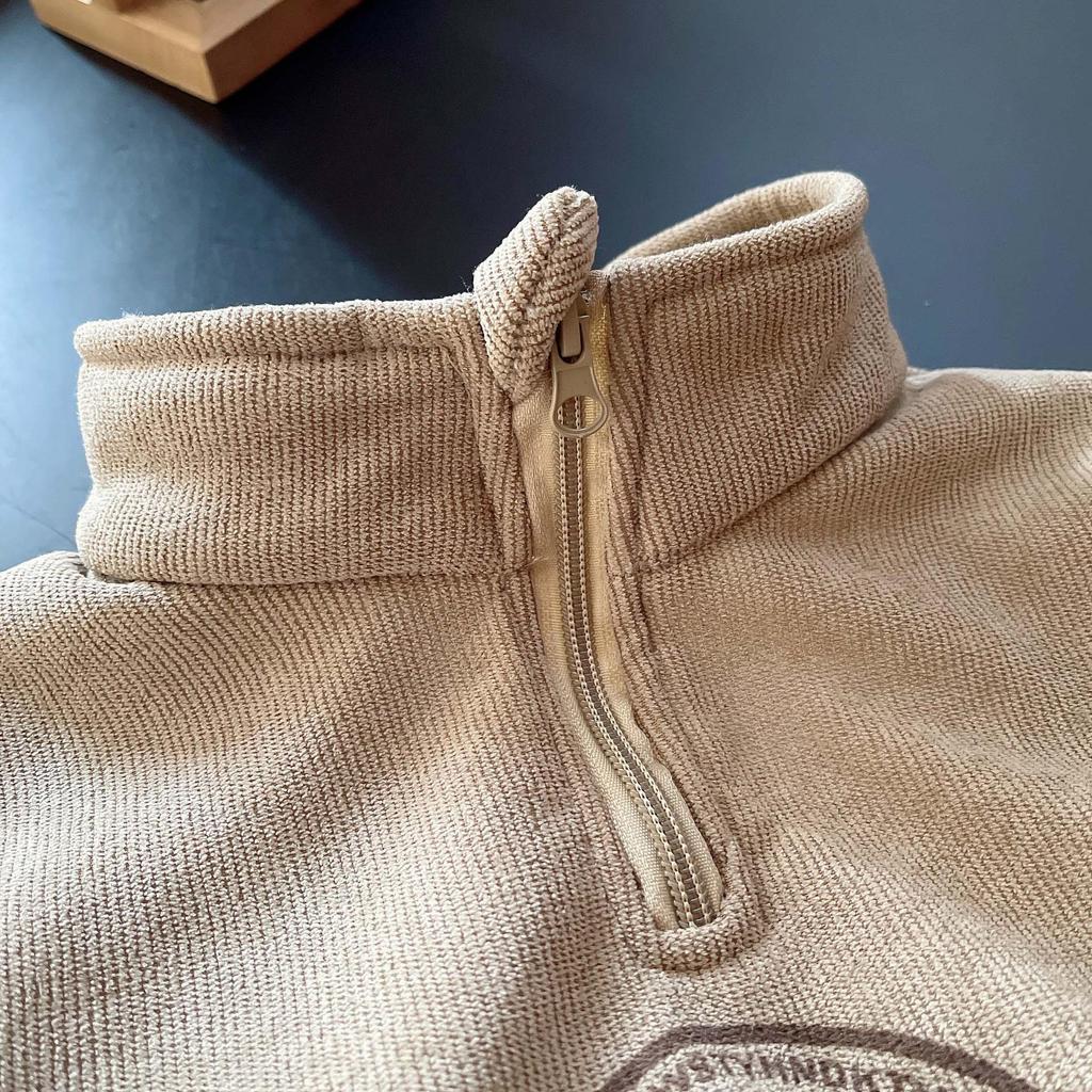 Modisches Herbst-Zweiteiler-Set für Jungen 2025: Lammwolle-Sweatshirt & Cord-Hose