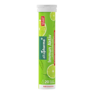 Rothmans Altapharma Effervescent Vitamin Immune Active Green Tea-Lime Flavor 20-Pack