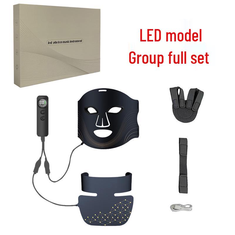 Cross-Border LED Red Light Photorejuvenation Face Mask - CE Approved Silicone Beauty Device with Large Red & Blue Light Panel