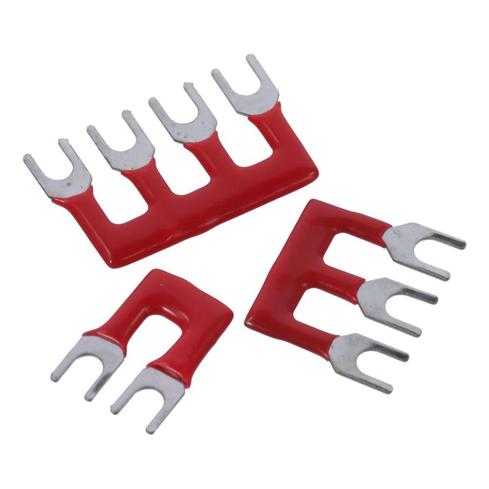 20pcs Fork Type Jumper Block Terminal Strips 400V 15A Jumper Block Workshops Fork Terminal Strip