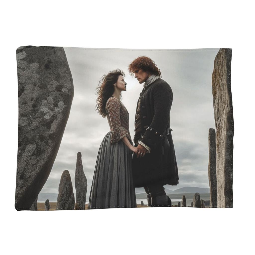Jamie Fraser Outlander Television Camping Blankets Soft Warm Flannel Throw Blanket Bedding for Bed Room Picnic Travel Home Couch