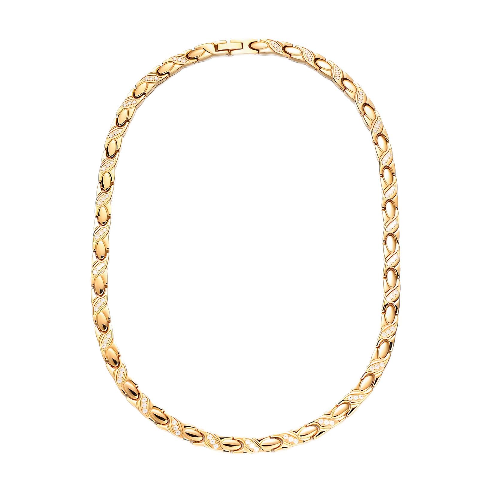 

Germanium Necklace Titanium Hematite Pink Gold Birthday Present Magnetic Health Accessories Gold [Lobyka] Women s Women s золотий