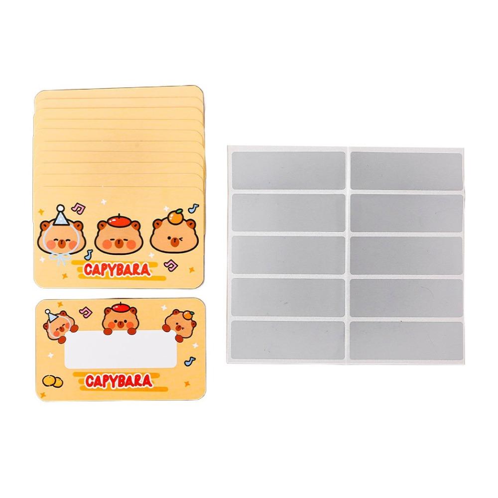 10Pcs Anniversary Vouchers Tickets Capybara Surprise Lucky Cards Scratch-off Cards  Decoration