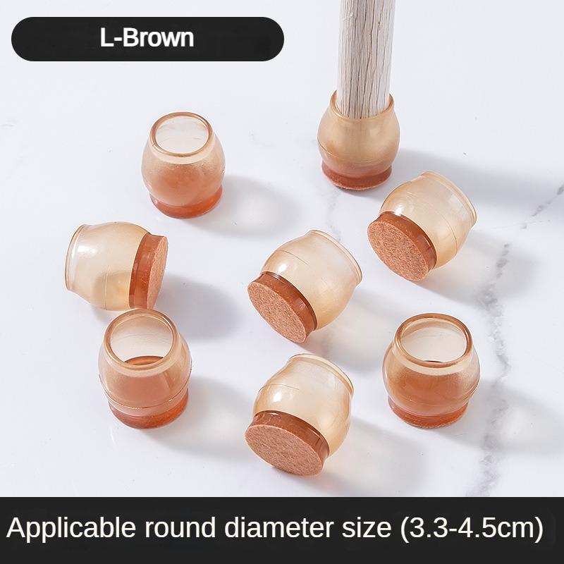16/8/4Pcs Silicone Non-Slip Legs Pads Thick-soled Furniture Sofa Anti-noise Feet Cover Wood Floor From Scratches Protectors Mat