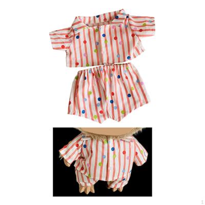 Schickes Puppenhemd- und Shorts-Kombination, Trendiges Bekleidungsset für 15-Zoll-Puppen
