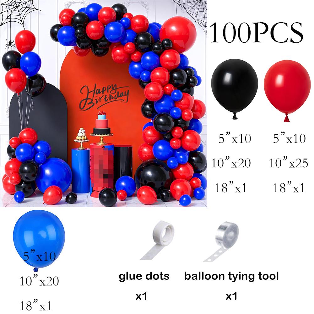 

Royal Blue Theme Balloons Arch Kit Black Red Blue Balloon Garland Graduation New Year Kid Birthday Party Baby Shower Decoration AS Picture