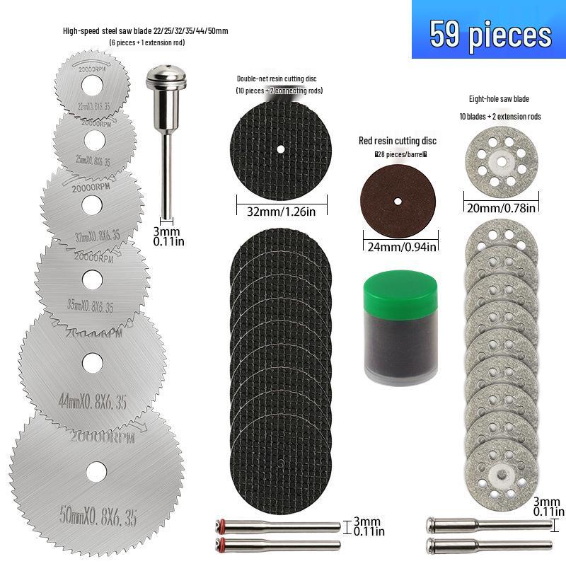 High-Speed Diamond Cutting & Grinding Disc Set for Electric Grinders – Steel & Resin Mesh Circular Saw Blade for Woodworking