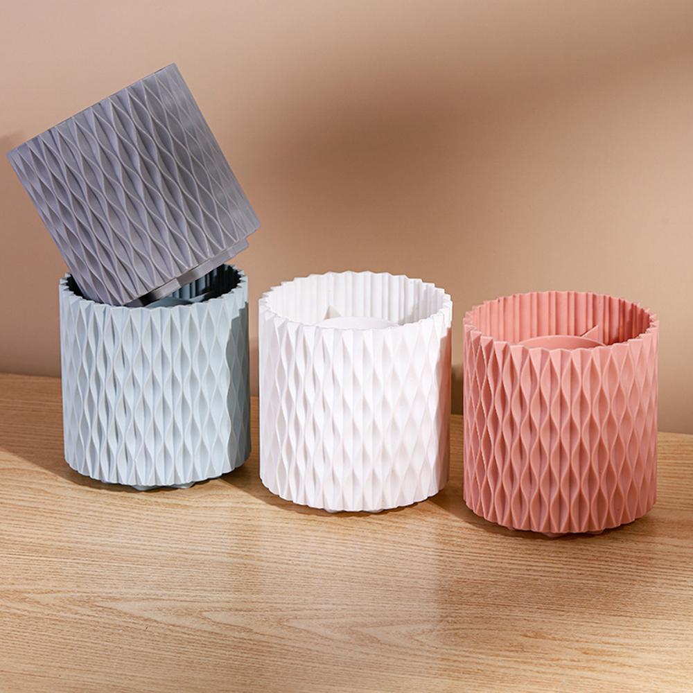 360° Rotating Makeup Brush Storage Bucket for Easy Use and Storage of Brushes and Cosmetics