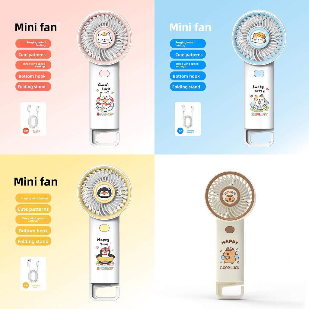 Handheld Mini Usb Fan For Kids With 3speed Settings Portable Summer Personal Cooling Device