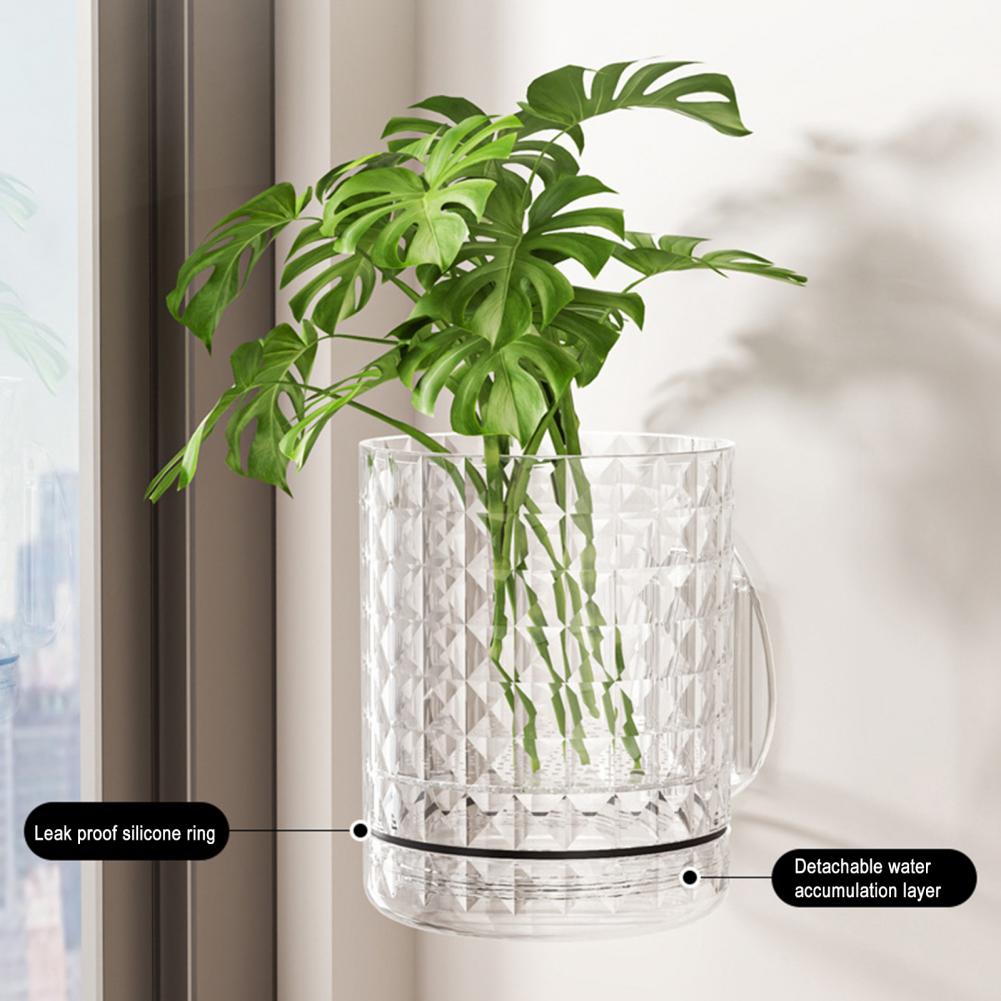 Wall-mounted Planter Self Watering Wall Planter with Reservoir Decorative Flower Pot for Indoor Outdoor Use Wall Mounted Plant