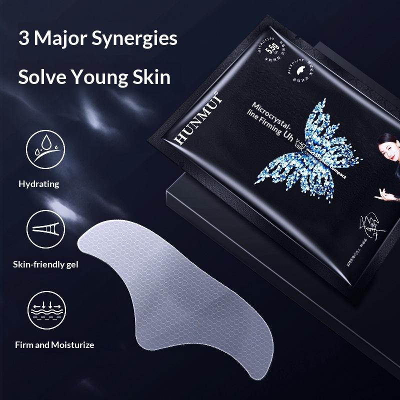 5 Stück 6D Mikroplastiklinie Gesetz Faltenpflaster Augenpflaster Maske Weniger als 0,3 mm Feuchtigkeitsspendendes Serum Anti-Falten Reduziert feine Linien