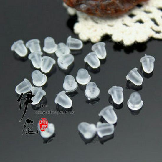 Earring Studs 100 Pcs - Plastic Ear Backs and Plugs
