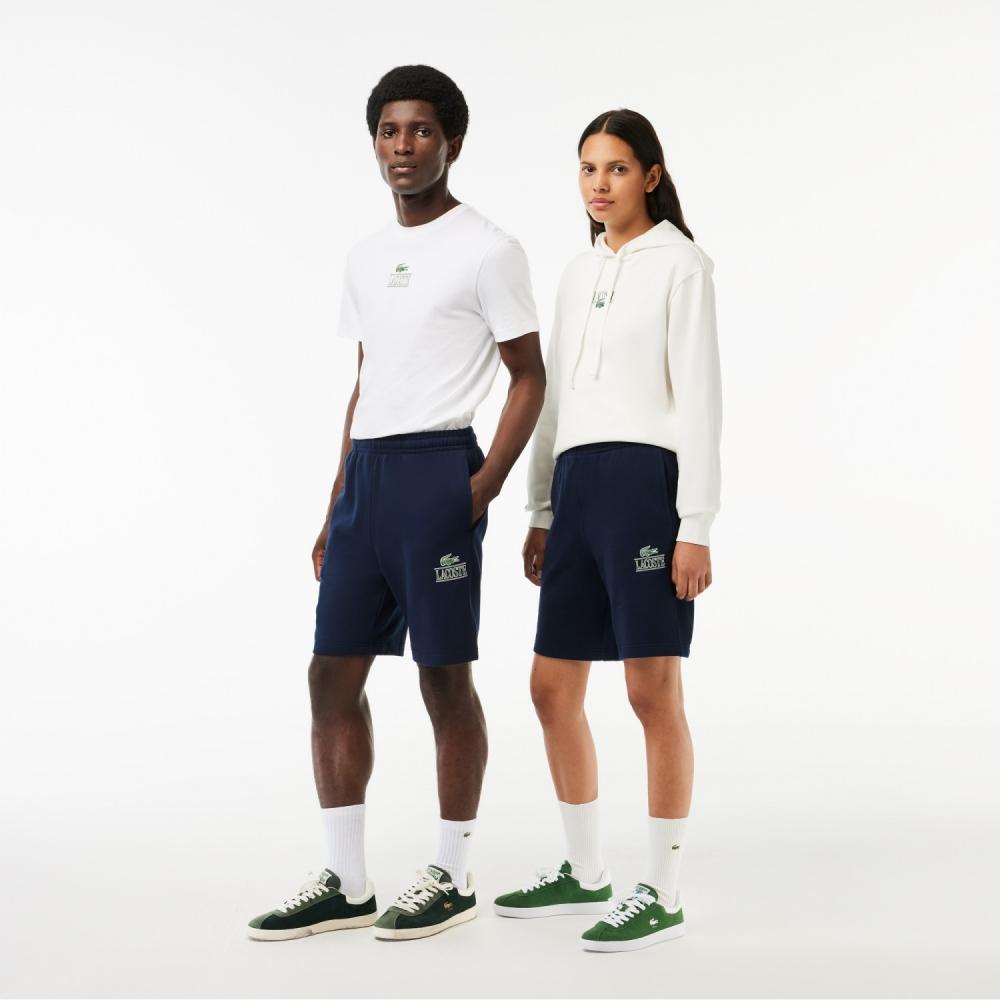 

LACOSTE Common New Logo Graphic Point Shorts Navy