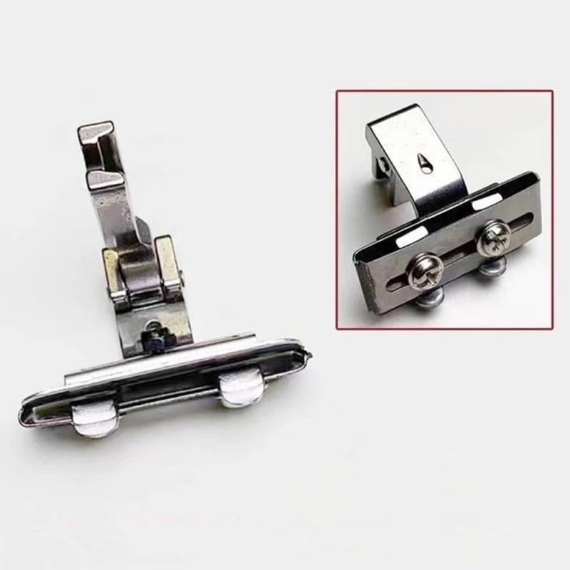 S10A Left Right Adjustable Lace Tape Guide Presser Foot For Connect Lace Elastic Webbing Industrial Sewing Machine Accessories