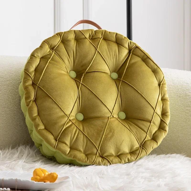 Round Pouf Tatami Cushion Pillow Floor Cushions Soft Seat Pillow Pad Throw Pillow Cushion Home Sofa Tatami Cushion 40x40cm