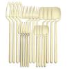 Set di Posate Oro Opaco 20 Pezzi Acciaio Inossidabile 304 Posate da Cena Coltello Forchetta da Frutta Cucchiaio Cena Argenteria Set di Stoviglie da Tavola per Cucina Festa