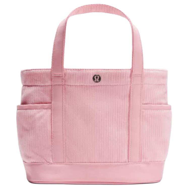 Lululemon Daily 65L Brand Logo Fashion Versatile Everyday Multi-Pocket Cotton Tote Bag Women Tote Bag Pink LU9BZUS-067913 PinkMini 20090₽