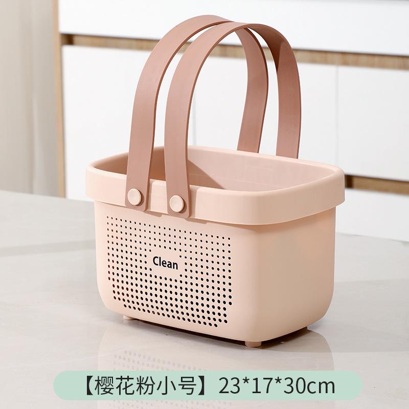 Cesto Portaoggetti in Plastica con Manico Portatile Portaoggetti da Doccia Borsa Organizzatrice Contenitore per Bagno Cucina Stanza del Dormitorio Camera da Letto