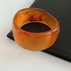 Vintage Wide Irregular Smudging Acrylic Bangles Geometric Thick Chunky Bracelets Statement Aesthetic Holiday Wirstband Jewelry F
