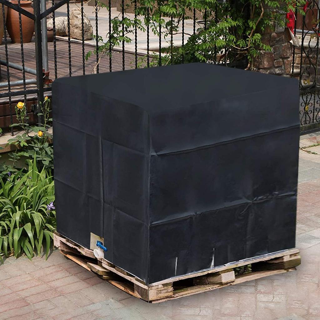 IBC Container Black Foil Cover Sun Protective Hood for Rain Water Tank 1000L