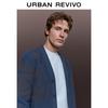 UR Men's Retro V-Neck Color-block Knit Cardigan UMF940002