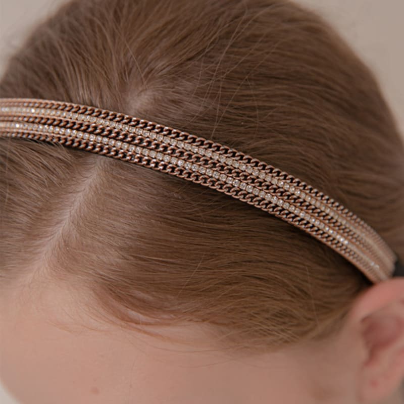 Jean Paul Clarisse Doppelketten-Stein-Haarband JP-22-205HB